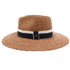 Walrus Hats Fedora Walrus Hats Natural Raffia Straw Fedora Hat w/ Black & White Band